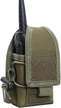 Versatile Pouch Case Holder for GPS Phone Universal Radio Pouch Adjustable Molle Magazine Bag with Elastic Cord Small Nylon Belt Pack for Walkie Talkies Radio