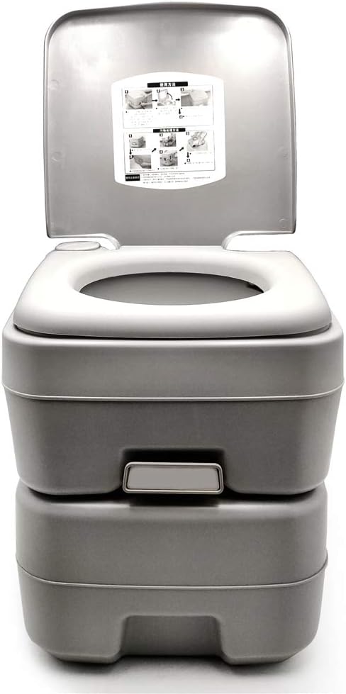 HongK- Outdoor/Indoor 20L 5 Gallon Portable Toilet Flush Travel Camping Potty Commode