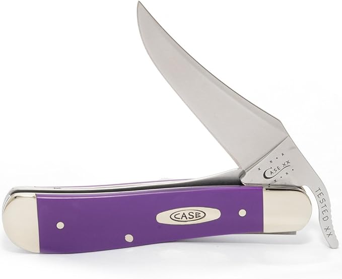 Case WR XX Pocket Knife Smooth Purple Synthetic Russlock Item #22467 - (41953L SS) - Length Closed: 4 1/4 Inches