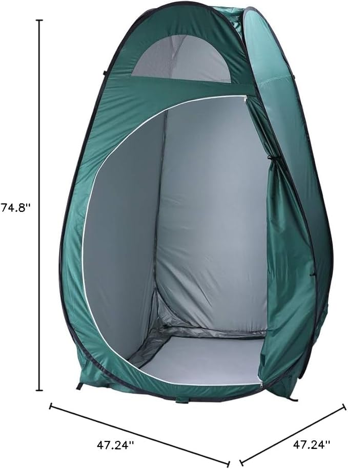Camping Privacy Shelters Wide Quick Set Up Privacy Tent ToileShower Tent Pop up Camping Changing Tent Portable Waterproof Outdoor Dressing Bathroom Toilet Tent Privacy Shelter Tent with Carrying Bag