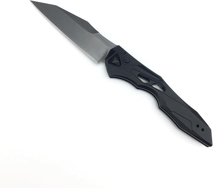 HUAAO Assisted Opening Knife Pocket Knife with 3.4’’ 8Cr13Mov Steel Blade Aluminum Handle EDC Camping Folding Knife with Clip for Hunting Fishing