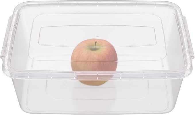12 Packs Clear Storage Latching Boxes 16 Quart Plastic Storage Latching Bin with Lid