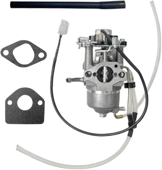 Carburetor with Stepper Motor Gaskets and Fuel Line for GENMAX GM3200i GM3300i 3200-Watt 3300-Watt 145cc Inverter Generators