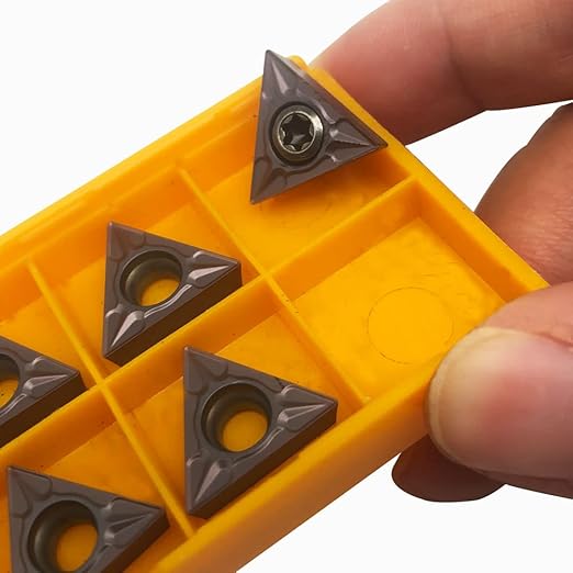 21pcs TCMT32.51 TCMT16T304 Carbide Turning Inserts Replacement Inserts for Lather Tool Holder with M4x10 Alloy Steel Hex Screws and T15 Wrench for Stainless Steel and Steel
