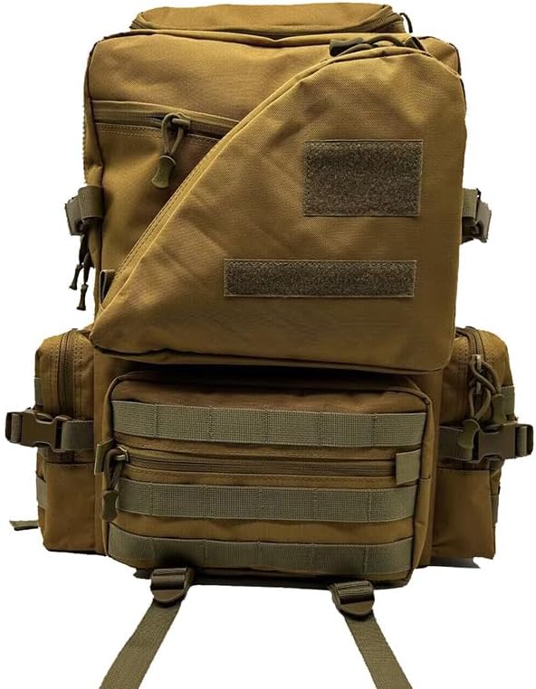 Tactical Backpack Military Molle Hiking 56-75L military fan outdoor hiking mountaineering bag tactical bag khaki