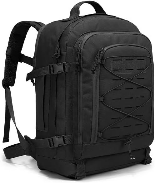 Outdoor Sports Pack Hiking Bag Rucksack Knapsack Combat Camouflage Tactical Backpack - Black