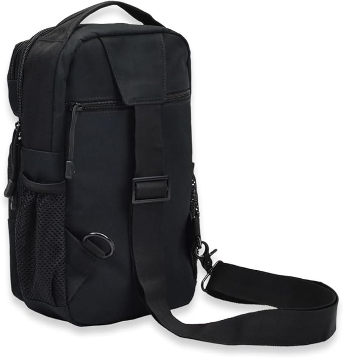 TORCH Sling Bag Single Shoulder Crossbody Backpack Urban Outdoor Sports Military Style MOLLE Travel Pack for EDC Gear V2 Black
