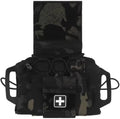 Tactical Medical IFAK Pouch Rapid/Quick Deploy First Aid Pouch Kit Hook and Loop Pack Emergency Survival Bag Two-Piece System Medical Roll Carrier Handle Outdoor Sport Emergency Hunting Bag