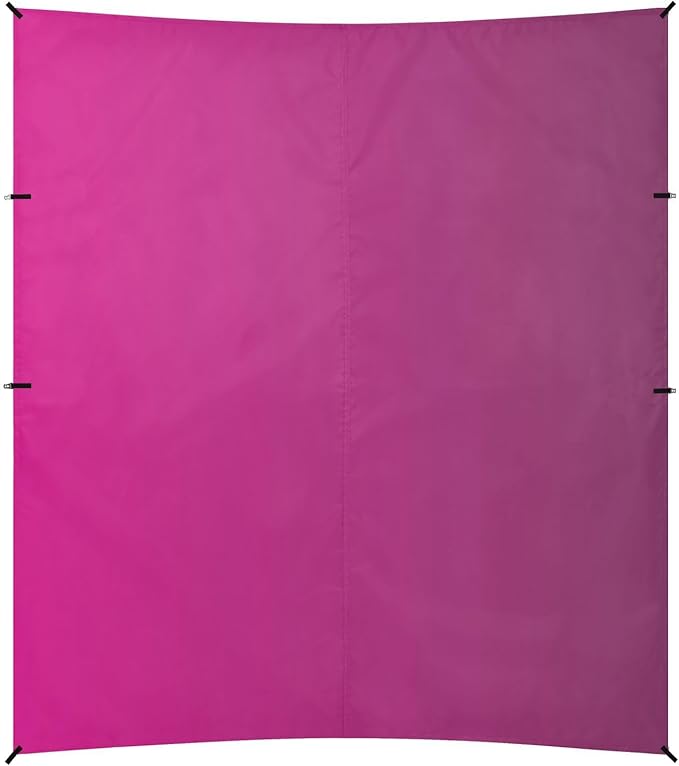 Rose Red Gradient Foldable Beach Canopy UPF50+ Easy Setup Large Portable Sun Shelter Includes Sand Shovel Sandbags Stability Poles for Backyard and Camping