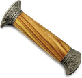 1PC Wooden Knife Handle Replacement Fits for Kitchen Knives Blank Knife Grip with Steel Knife Finger Guard Protector