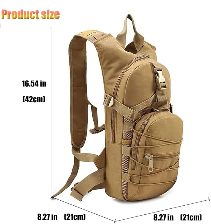 Military Molle Tactical Backpack Outdoor Travel Waterproof Oxford MOLLE Army Backpack Breathable Daypack Bag(Khaki)