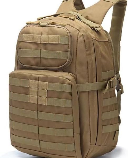 Tactical Backpack Military Molle Hiking 36-55L camouflage outdoor sports mountaineering khaki