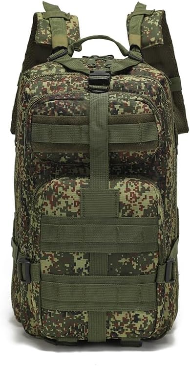 Military Tactical Backpack Outdoor Travel 20-35L Waterproof Oxford Army Breathable Daypack Bag for Hiking Sports (camouflage 20-35L)