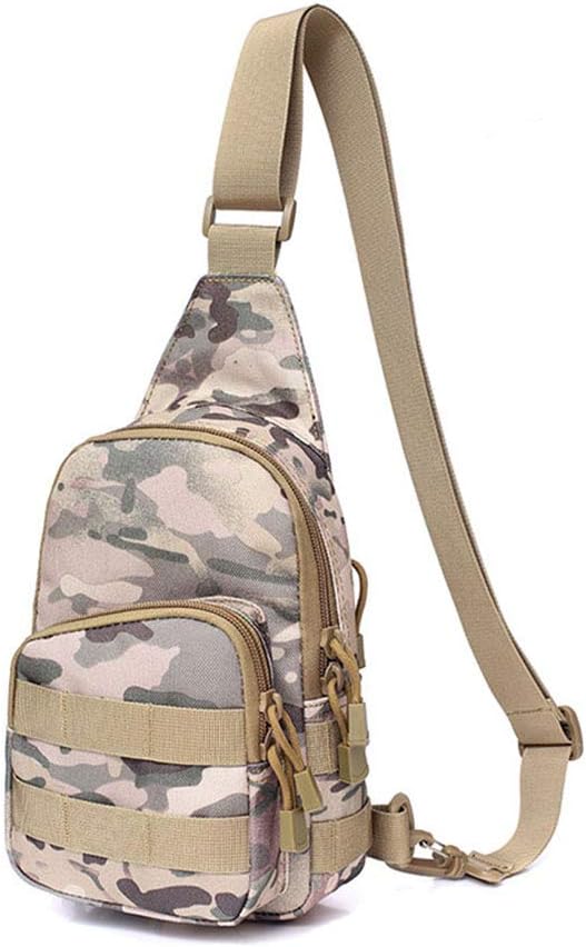 Sunnystacticalgear Outdoor Sports Hiking Sling Bag Shoulder Pack Camouflage Tactical Molle Chest Bag - CP