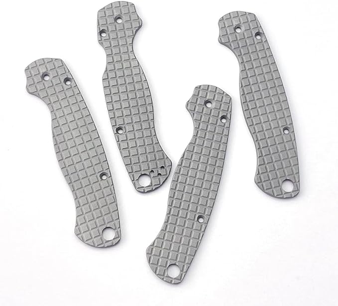 1Pair Aluminum Alloy Scales Fits for C81 Paramilitary 2 Handle Patch Replacement Accessory(Gray)