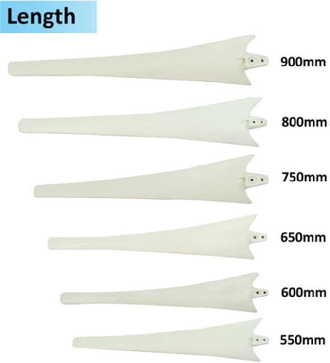 BRAVECOW Windmill Blades Replacement Delta Wing Blade Nylon Fiber Blade Wind Turbine Generator Blade Windmill Power Charge Accessories for Wind Generator (600mm)