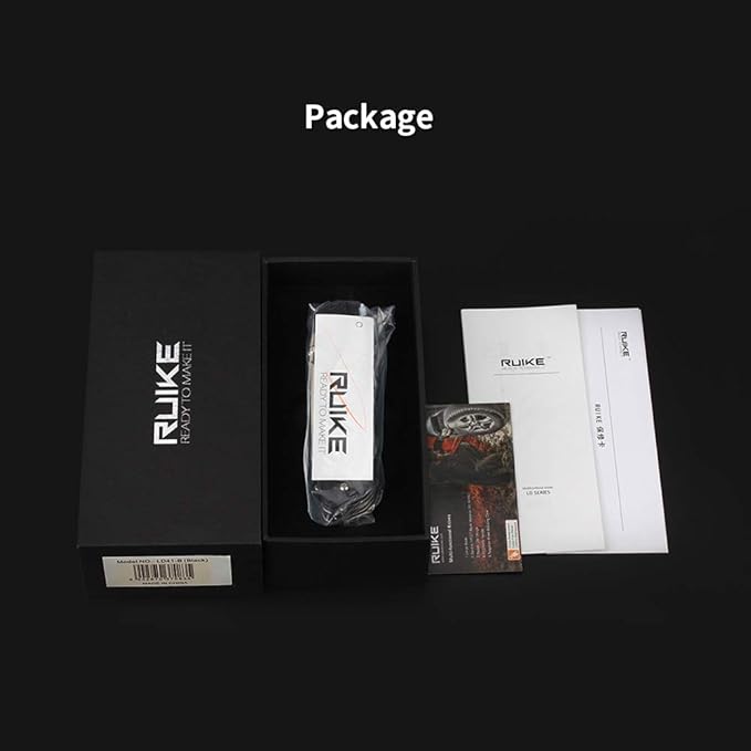 Ruike Small Camping Knife Lightweight Folding EDC Survival Utility Knives Set Grade Tactical Pocket Knife with Clip Men Women Multi Tools hiking Gear 17c27 Cool Steel Screwdriver LD41