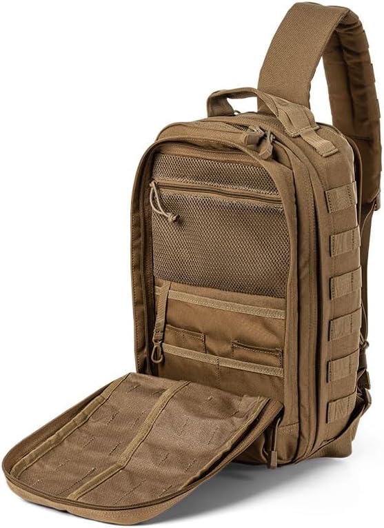 5.11 Tactical RUSH MOAB 8 Sling Pack 13L – Ambidextrous CCW Ready EDC Messenger Bag – Durable 1050D Nylon Kangaroo Style 56810ABR