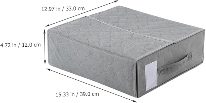 Luxshiny Foldable Bed Sheet Organizer Fabric Storage Box Collapsible Bin Closet Organizer