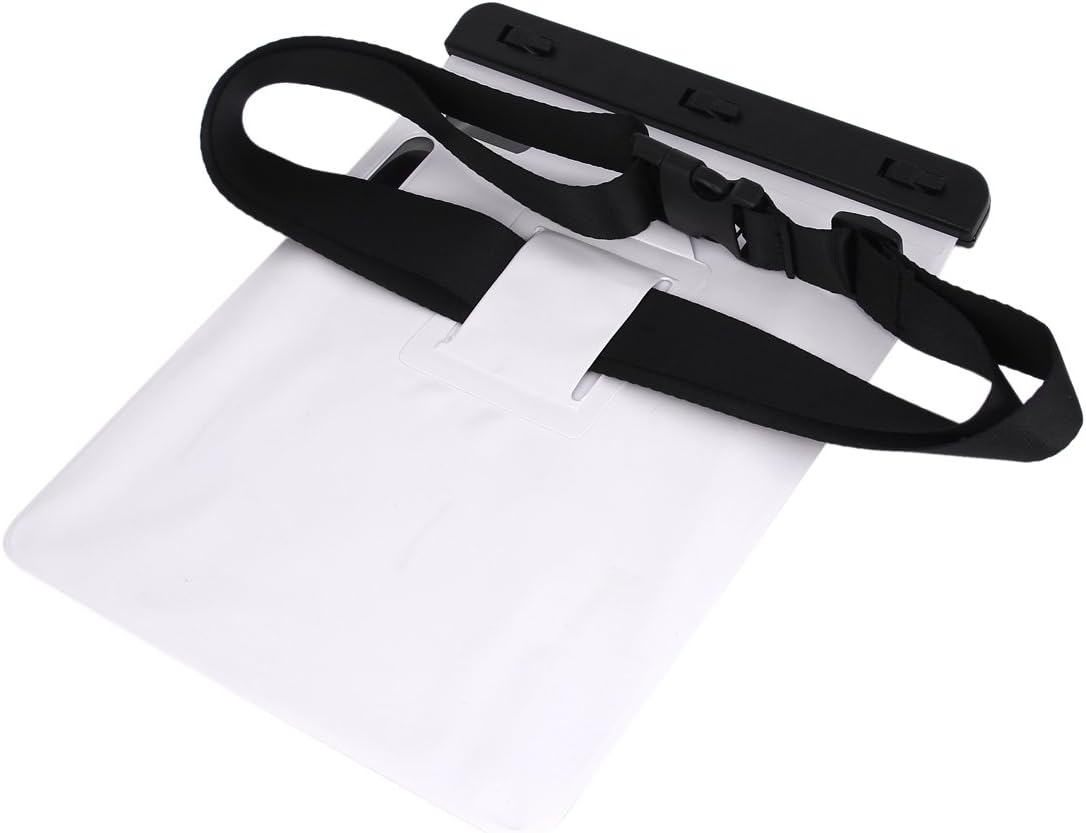 Ruilogod Waterproof Pouch Dry Bag Case White for Air 2 w Hook Strap