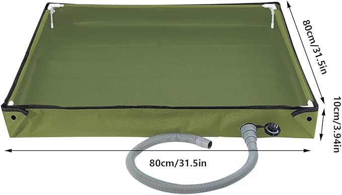 Portable Shower Pan - Foldable Camping Shower Base Leakproof Water Container Wash Basin Lightweight Outdoor Gear | Travel Bathhouse Bucket for Beach Tent RV Men Women