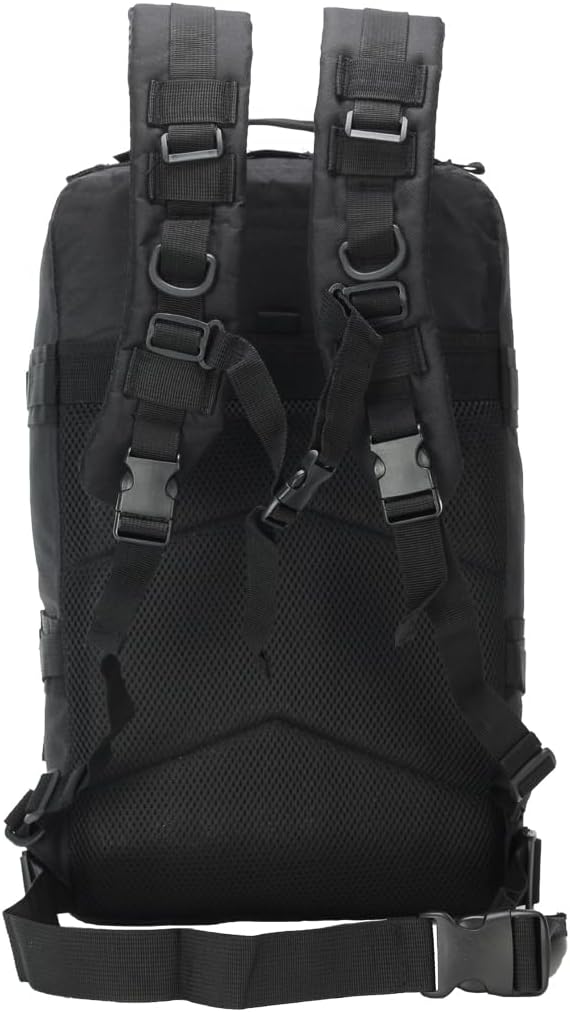 Tactical Military Assault 35L Travel Backpack Army 3-Day Assault Pack for Camping Hunting Trekking Outdoor Survival Range Molle Bag with Multi-Compartment Storage Black