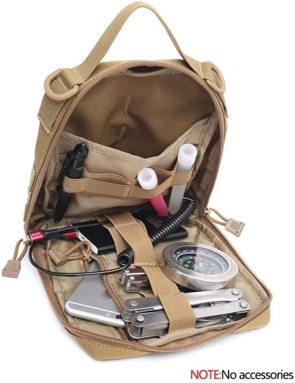 Tactical Backpack Tool Bag Utility Accessories Storage Handbag Outdoor Camping Hunting Survival Kit Medical PouchBrown