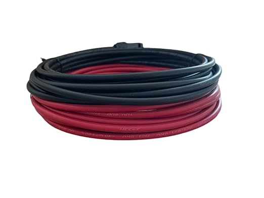 Solar Cable 10AWG 20FT Black + 20FT Red 10 Gauge Wire Solar Extension Cable Wire with 4 Pairs Solar Connectors for RV Photovoltaic Systems Solar Panel Wire Pure Copper Wire (20 ft)
