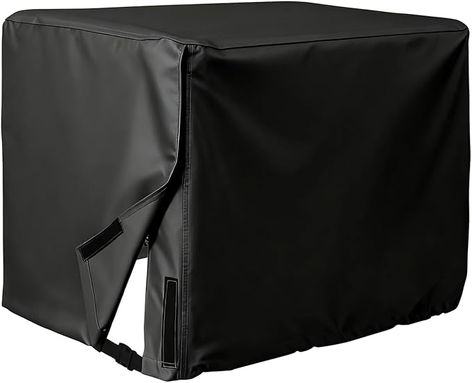 Heavy Duty 600D/900D Polyester Generator Cover Waterproof Windproof UV Resistant for Most 5000-10000W Portable Generators Universal Outdoor Storage Protection (32x24x24 Inches)