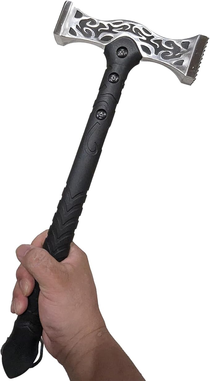 NLX Outdoor Heavy Duty Multi-Tools with Axe Pike and Hammer. Carbon Steel Tool Head and ABS Handle for Camping Hiking and Outdoor Purpose (Hammers)