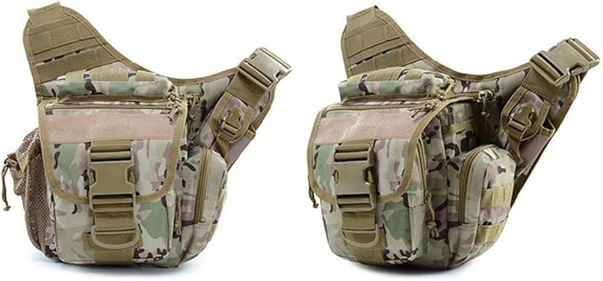 Outdoor Military Tactical Sling Pack Multi-functional Compact Tactical Messenger Shoulder Bag (CP)