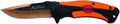 THIRD Assisted Folding Knife Alpha 60221O Black and Orange Two-Tone Aluminium Handle Shield in Soft Plastic. 9.5 cm Black Stainless Steel Blade with Orange Anodized Cut. Clip and Sheath
