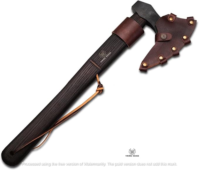 I Two Handed Berserker Axe Hand Forged Steel Axe Style Viking AxeViking Bearded TacticalFunctional Axe History of Viking (TH001) (Ragnor Axe)