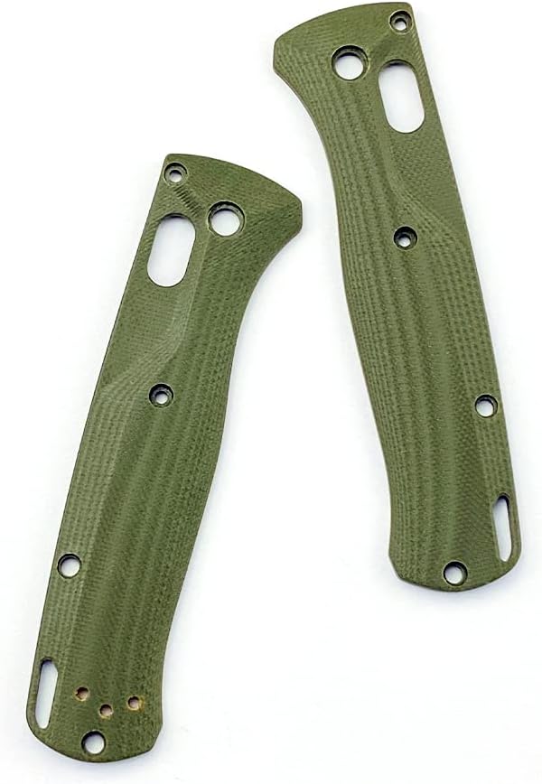 1 Pair Custom G10 Scales Handle Replacement Fits for Bugout 535 DIY Making Accessory(Green)