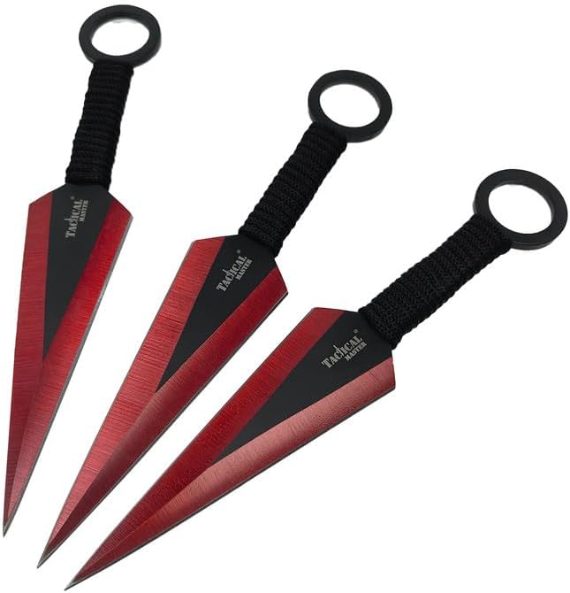 Tactical Flame Skull Machete with 3 Throwing Knives Set