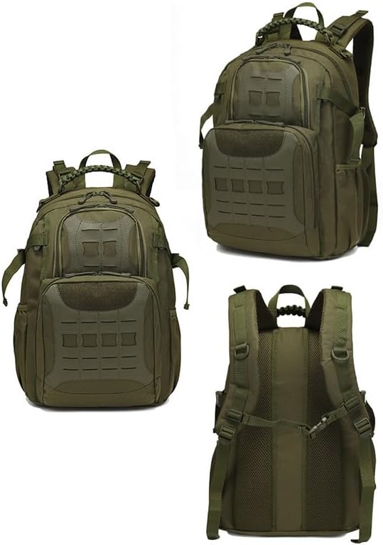 Outdoor Sports Pack Hiking Bag Rucksack Knapsack Combat Camouflage Tactical Backpack- Tan