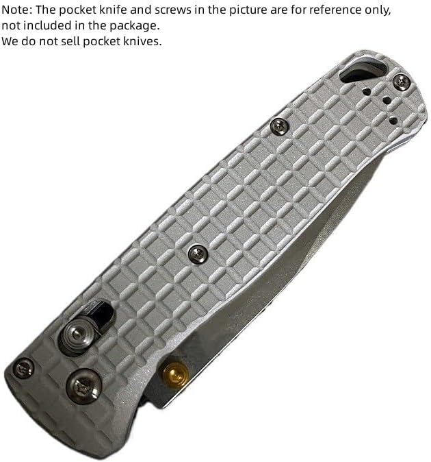 1 Pair Custom Aluminum Alloy Scales Fits for Bugout 535 Non Slip Handle Patch DIY Accessory(Gray)