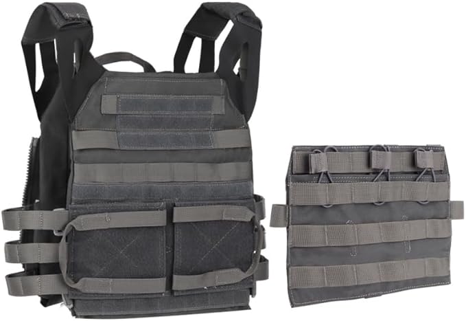 ACEXIER Military Tactical Chest Bag Backpack Adjustable Men Multi-Functional Molle Tool Pouch Shoulder Bag (Grey)