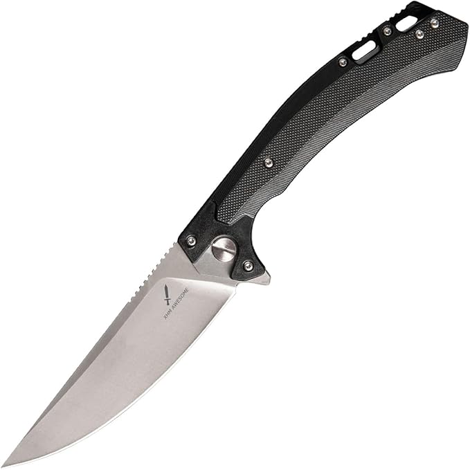 10 Inches Tactical Folding Knife - Multi-Functional Survival Knife for Camping Hunting Fishing Hiking | Outdoor &amp Emergency Preparedness Tool (GRAY)