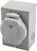 50A 125/250V Generator Power Inlet Box - 3-Prong Pre-Drilled for Easy Installation Durable Metal Construction