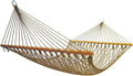 Portable Hammock Portable Cotton Mesh Wooden Hammock Swing Chair Thick Canvas Anti-Roll Hammocks for Backpacking Beach (Size : S)
