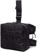 Outdoor Sports Hiking Versipack Camouflage Bag Tactical Molle Leg Pack - Black