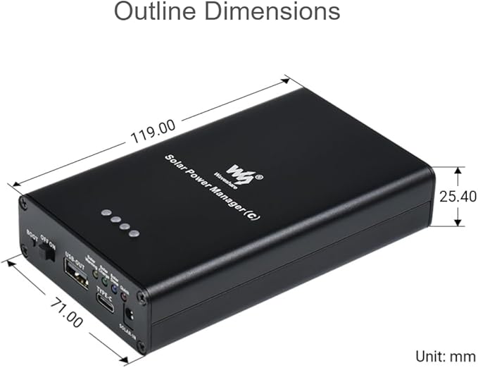 TUOPUONE Solar Power Manager (C) Compatible with General 6V-24V Solar Panels Supports 3X 18650 Batteries Multi Protection Circuits