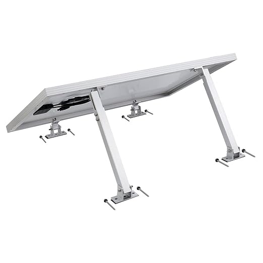 1 Set Adjustable Solar Panel Tilt Mount Brackets 15-30° Aluminum Alloy Solar Mounting Brackets for Flat Surfaces RV Roof Boat