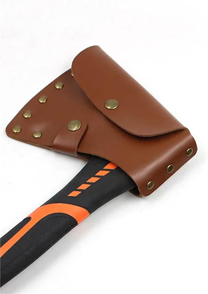 Axe Sheath PU Leather Cover Hatchet Head Holster Protective Sleeve for Lumberjack for Outdoor Camping Blade Protection