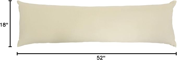Hatteras Hammocks Cream Long Hammock Pillow Sunbrella Fabric Hook &amp Loop Fasteners Extra Wide Size Eco-Friendly Handcrafted in The USA