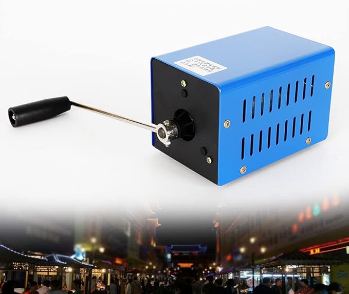Gdrasuya10 20W Blue Hand Crank Power Generator Manual Crank Dynamo with USB Generator Portable Emergency Generator for Travel Camping Hiking Power Failure