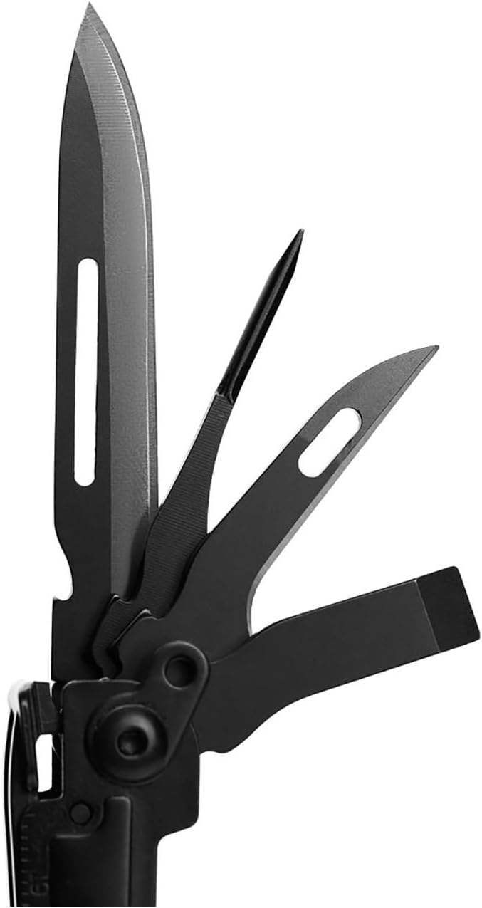 SOG PowerAccess Well-Rounded One-Handed Lightweight Daily Pocketable Stainless Steel Multi-Tool for Backcountry| 18 Tools Black
