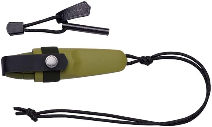 Morakniv Eldris Fixed-Blade Pocket-Sized Knife with Sandvik Stainless Steel Blade Lanyard and Firestarter 2.2-Inch