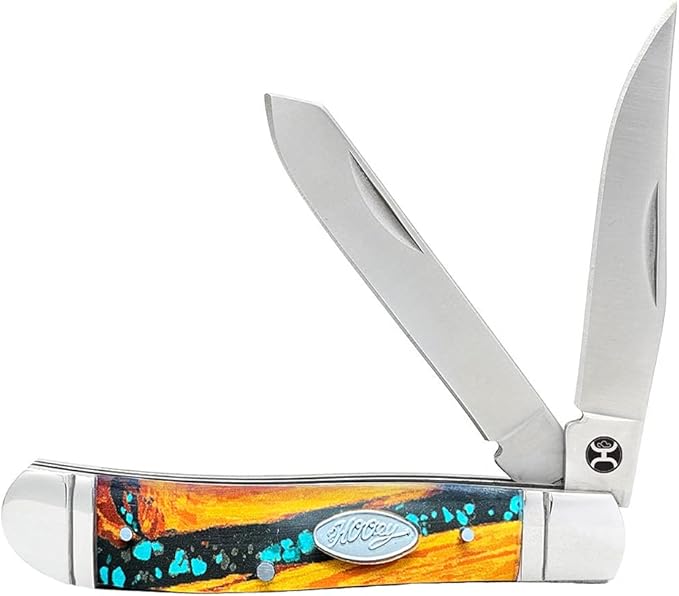 HOOEY Unisex Small Turquoise Trapper Knife Brown One Size